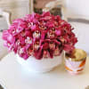 Featuring vibrat fuchsia orchid that exude sophisication and allure. This bold bouquet