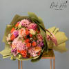 Introducing our Vibrant Pink and Zesty Orange Hand-Tied Bouquet &ndash; a burst