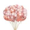 10 rose gold 10 clear balloons with rose gold conffeti 12 inch
