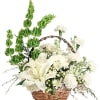This beautiful basket will have them glowing with love! The shining white