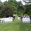 Classical white flowers 2 swags wedding ceremony arch