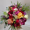 Beautiful bright assorted colors summer flowers boho bridal bouquet 