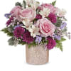 Elevate their day with Teleflora&#039;s Blooming Brilliant vase, perfectly complementing a bouquet