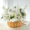 Our Graceful Garden Basket is handcrafted with stock, spray roses and carnations