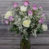 Keep the mood serene with the soft contrast of white and lavender.