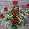 The perfect blend of sentiment and beauty, red and lavender roses say