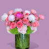 mixed peonies.  Seasonal arrangement.
