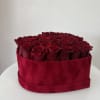 Signature heart box with red roses 