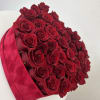 Signature heart box with red roses 
