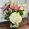A pretty design including fragrant stock, rose, hydrangea, alstroemeria and accents.