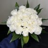 A modern twist on an elegant classic, beautiful white roses are arranged