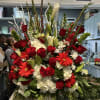 Stunning Arrangement of white  hydrangeas, Cala Lilies, oriental lilies lisiuntus and