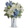 An elegant expression of your deepest condolences, this majestic mix of blue