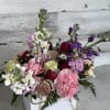 beautiful pink / white or black purse with flowers such as roses