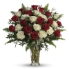 A truly breathtaking tribute to your love, this romantic arrangement bursts with