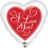I LOVE YOU!
18&quot; INCH HELIUM FILLED MYLAR BALLOON
QTY. 1