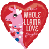 I HAVE WHOLE LLAMA LOVE FOR YOU
18&quot; INCH HELIUM FILLED MYLAR BALLOON
QTY.
