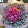 A luxurious bouquet with a dozen stunning flowers, each adorned with diamond