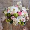 This beautiful majestic garden of roses,  lush hydrangeas, spray roses 