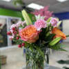 This beautiful bouquet brings together a sweet combination of colors 