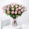 25 Pink Roses in a vase&mdash; a timeless expression of affection for