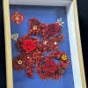 Hand made with preserved flowers.
Which is fresh flowers that can last for