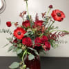 A fun mono-shaded collection of vibrant red and burgundy hues, made of