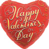 HAPPY VALENTINE&#039;S DAY
18&quot; HELIUM FILLED MYLAR BALLOON
QTY. 1