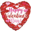 HAPPY VALENTINE&#039;S DAY 
18&quot; HELIUM FILLED MYLAR BALLOON
QTY. 1