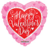 HAPPY VALENTINE&#039;S DAY
18&quot; INCH HELIUM FILLED MYLAR BALLOON
QTY. 1 