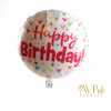 Helium inflated and attached to a weight arranged elegantly with matching ribbon.