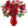 Honor the beauty of true love with this vibrant flower arrangement of
