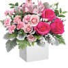 Keep them blushing with the most beautiful pink flower arrangement, elegantly displayed