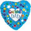 GET WELL DAD 
18&quot; INCH HELIUM FILLED MYLAR BALLOON
QTY. 1
