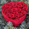 Box N.31 Gorgeous red roses in a velvet box