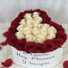 This flower box is will have red and white roses incorporated into