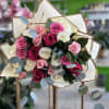 Is there anything more romantic than a stylish roses bouquet with multi-colored