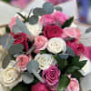 Is there anything more romantic than a stylish roses bouquet with multi-colored