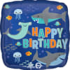 Sharks! Here to celebrate the birthday celebrant! A standard sized mylar covered