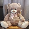 26&quot; Big Lovable Wavy Bear with Pink Bow