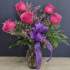 Beautiful Pink Arrangement with purple bow