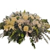 Let us put together an elegantly looking casket spray with all white
