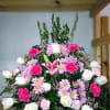 White Roses and Pink Carnations Basket
