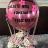 caja con globo aerostatico personalizado con mensaje elejible