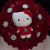 arereglo costa de 50 rosas naturales ,peluche de hello kitty ,estrellas 