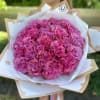 Bouquet of pretty purple roses in a wrap.
Standard- 25 roses
Deluxe - 50