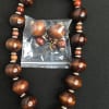 Wood Ball Necklace w/earrings
