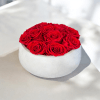 This beautiful arrangement features Long-lasting vibrant red roses, carefully arranged in a