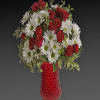 Fly your colors! A festive red ribbon wraps up this sweet bouquet