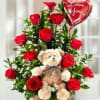 This dozen rose arrangement is sure to please any romantic.  Mr.